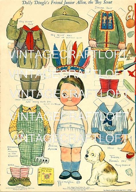 Vintage Printable Paper Dolls Etsy