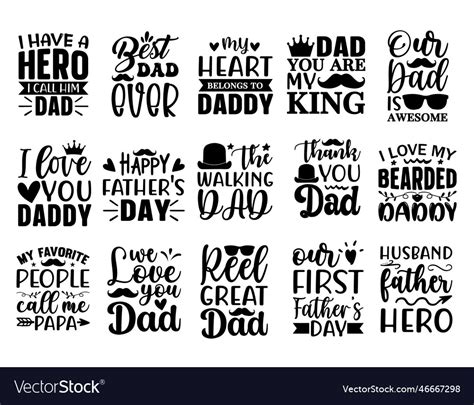 Fathers Day Svg Bundle Design Image Royalty Free Vector