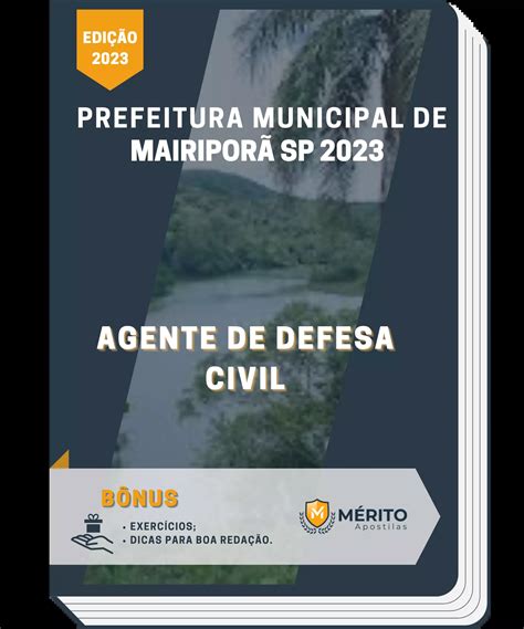 Apostila Agente de Defesa Civil Prefeitura de Mairiporã SP 2023