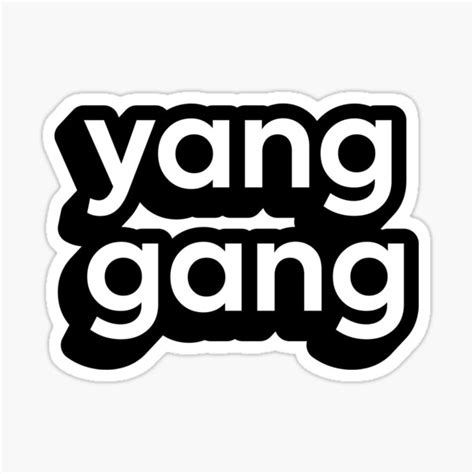 Yang Gang Sticker For Sale By Spicysally Redbubble