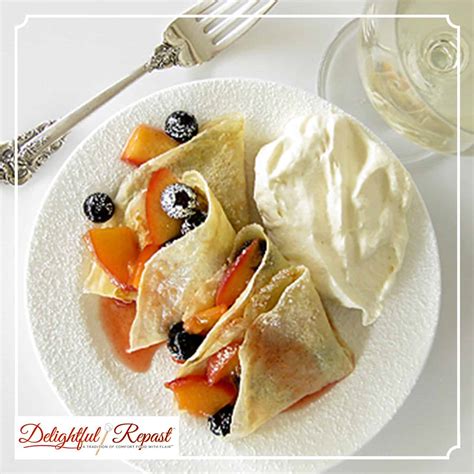 Peaches And Cream Crepe Recipe Castello Di Amorosa