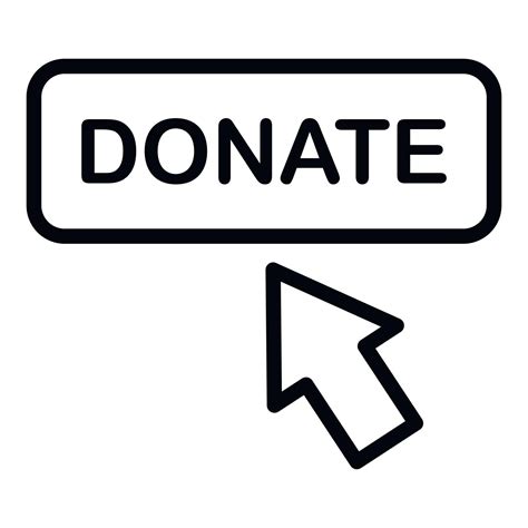 Donate Button Icon Outline Style 15374106 Vector Art At Vecteezy