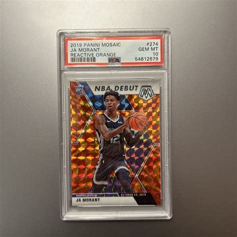 Ja Morant Mosaic Nba Debut Reactive Orange Psa Price