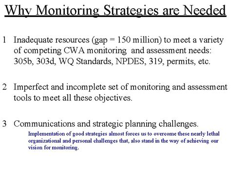 Using Monitoring Strategies To Plan And Build Comprehensive