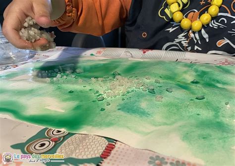 Technique de peinture à l encre et au gros sel