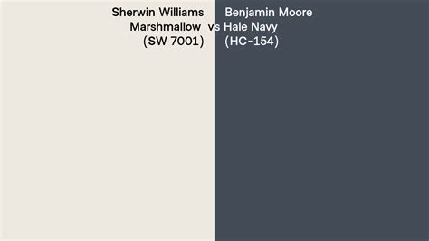 Sherwin Williams Marshmallow Sw Vs Benjamin Moore Hale Navy Hc