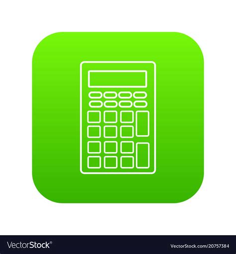 Calculator Icon Green Royalty Free Vector Image