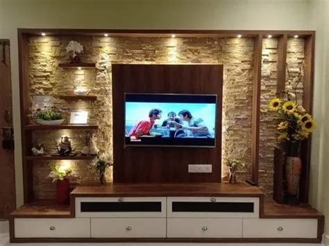 D International Design Living Room Stone Cladding Wall Off