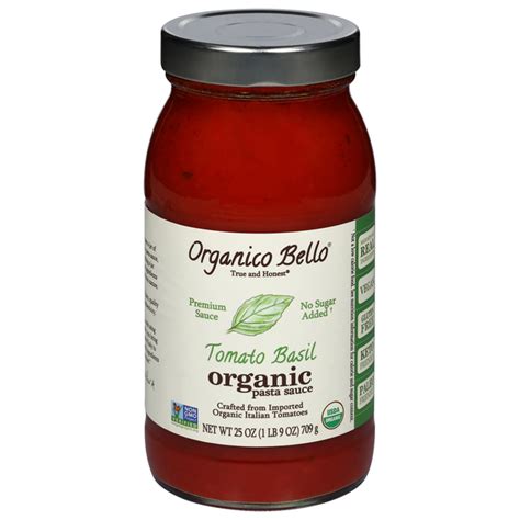 Save On Organico Bello True Honest Organic Tomato Basil Pasta Sauce