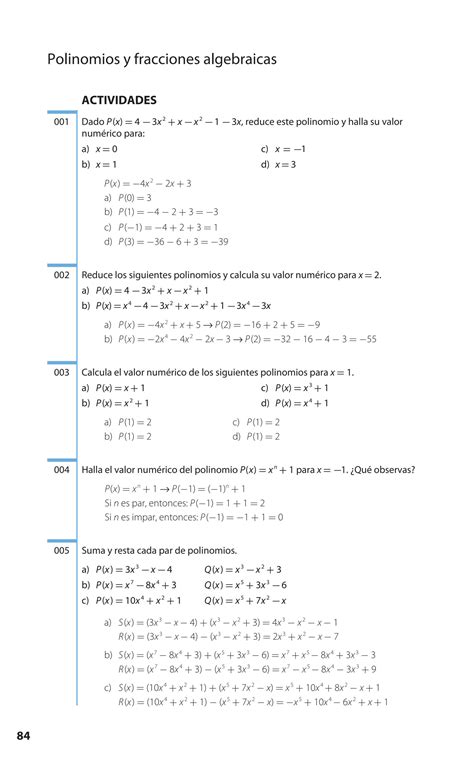 Solution Polinomios Y Fracciones Algebraicas Studypool