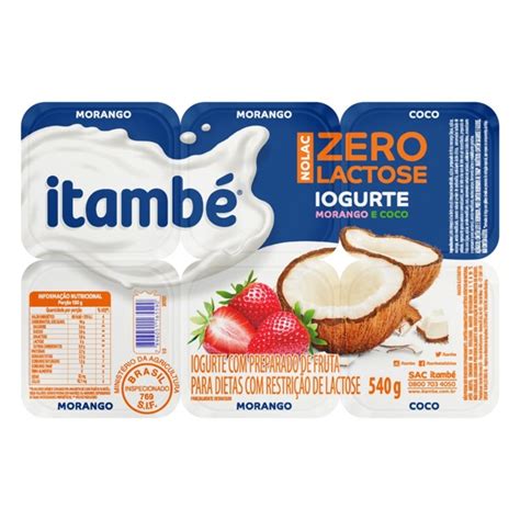 Iogurte Parcialmente Desnatado Morango Coco Zero Lactose Itamb Nolac