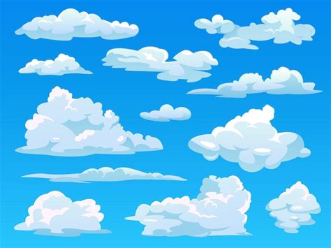 Fondo De Cielo Azul Con Nubes Vector Gratis