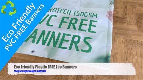 Eco Friendly Pvc Free Banners 150gsm Printed Outdoor Banners Youtube