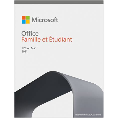 Microsoft Office Famille et Étudiant 2021 1 PC ou MAC Achat final