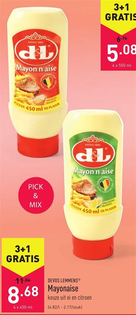 Devos Lemmens Mayonaise Promotie Bij ALDI