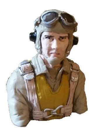 Highly Detailed Painted Th Scale Wwii American Pilot Busts Rcu