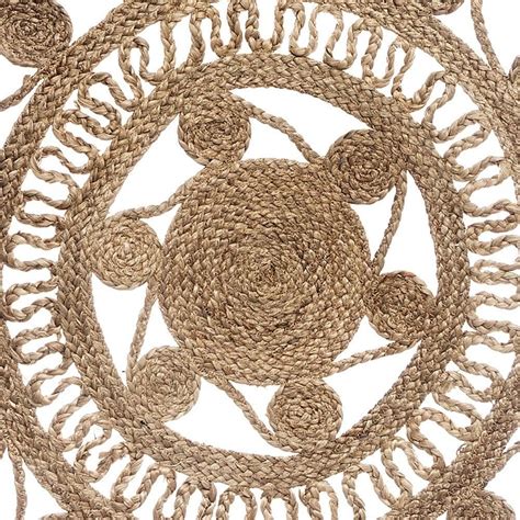 Atmosphera Createur D Interieur Tapis rond en jute ajouré Ritual