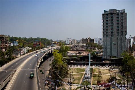 Landscape View Of Akhtaruzzaman Flyover Muradpur Flyover In Chittagong