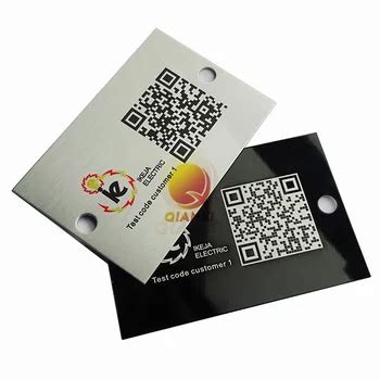 Custom Qr Code Asset Aluminium Barcode Labels Laser Engraving Serial