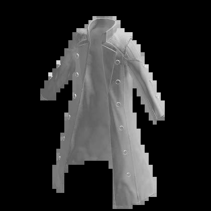 White Futuristic Trench Coat Layered Roblox Item Rolimon S