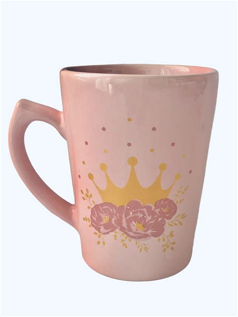 Taza Rosa Diseño Corona Tienda De Tazas