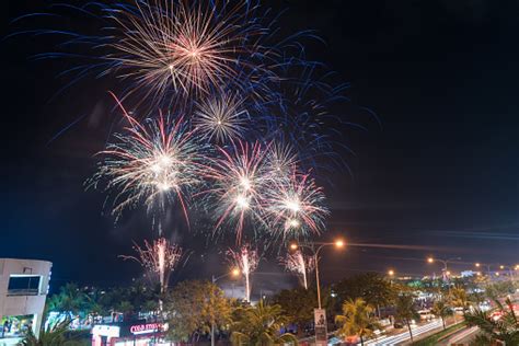 Mall Of Asia In Manila Pasay Friday Night And Fireworks In Background ...