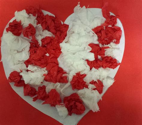 Crepe Paper Hearts My Bored Toddler Simple And Fun For Valentines