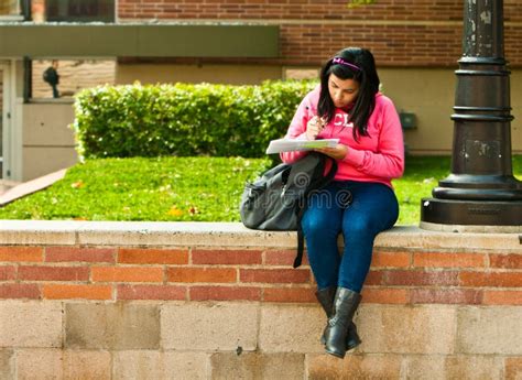 Latina University Student Studying On Campus Editorial Stock Image Image Of College Future