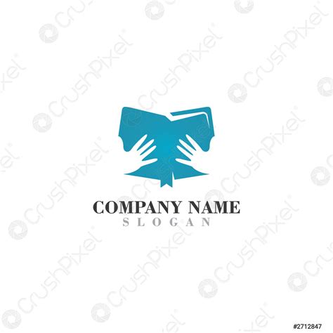 Book Reading Logo Inspiration Template Business Design Stock Vector