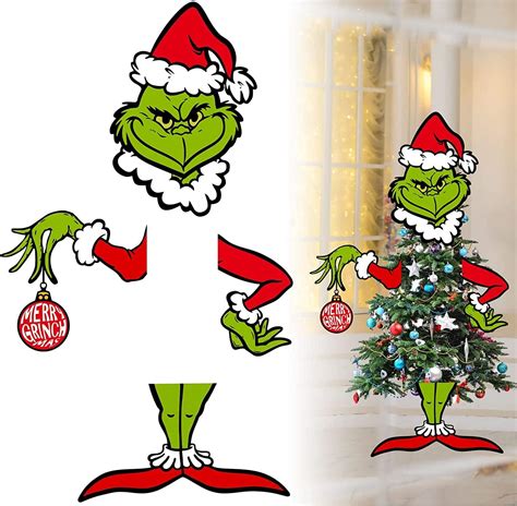 Grinch Decoración para árbol de Navidad árbol de Navidad de elfo