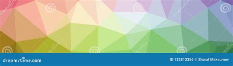 Illustration of Abstract Low Poly Green Banner Background Stock ...