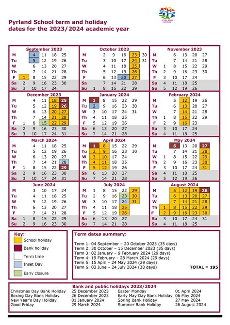 Term Dates - Pyrland School