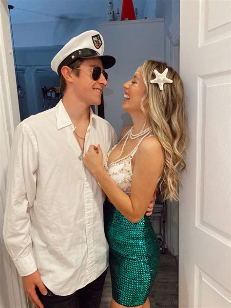 Mermaid And Sailor Costume Hot Halloween Outfits Cute Couple