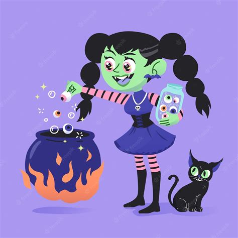 Premium Vector | Flat halloween hocus pocus illustration