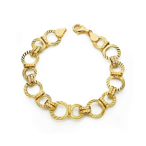 Pulsera Oro 18k Bicolor 19 5cm AA1663 Avunto