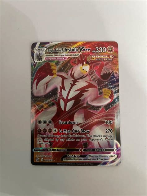 Single Strike Urshifu VMAX Battle Styles 86 103 Ultra Rare Pokemon Card