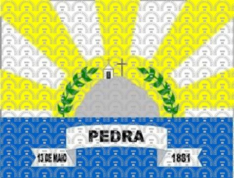 Bras O E Bandeira Do Munic Pio De Pedra Pe Mbi Br