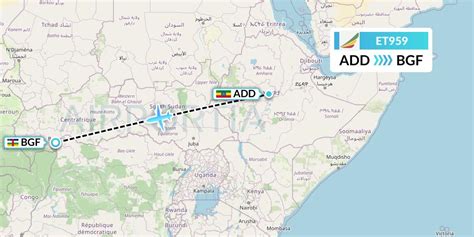 ET959 Flight Status Ethiopian Airlines: Addis Ababa to Bangui (ETH959)