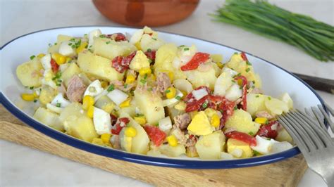 Ensalada de patata y atún Fácil y rica Cuuking Recetas de cocina