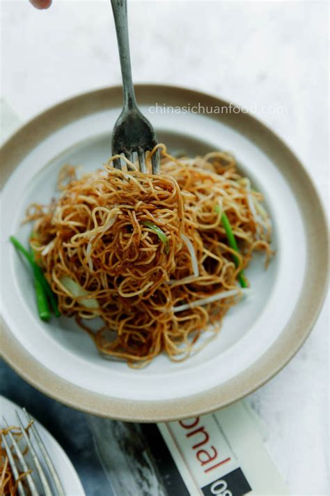 Soy Sauce Pan Fried Noodles Cantonese Chow Mein China Sichuan Food