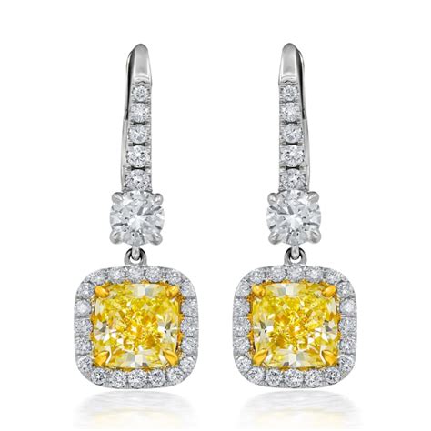 Diana M Fine Jewelry K Yellow Gold Yellow And White Diamond Halo