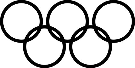 Olympic rings games logo editorial Royalty Free Vector Image