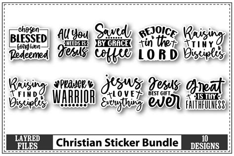 Christian Sticker Bundle Graphic By Regular Creative · Creative Fabrica