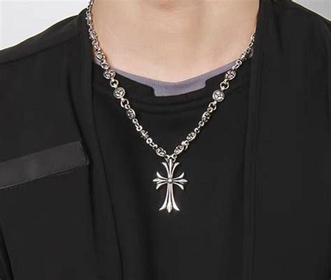 Chrome Hearts Gothic Cross Silver Pendant Chain Choker Etsy Singapore