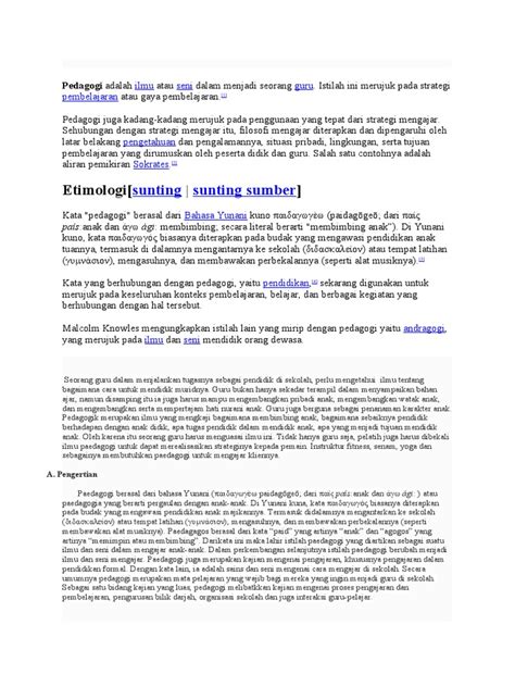pedagogi  ilmu  seni  menjadi  guru