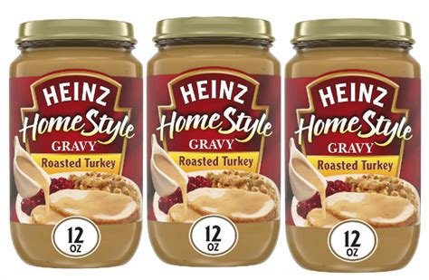 Heinz HomeStyle Roasted Turkey Gravy 12 Oz Jar Pack Of 3 Walmart