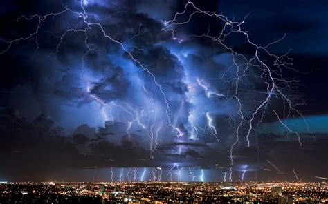 Fondos De Pantalla Ciudad Noche Naturaleza Rel Mpago Tormenta