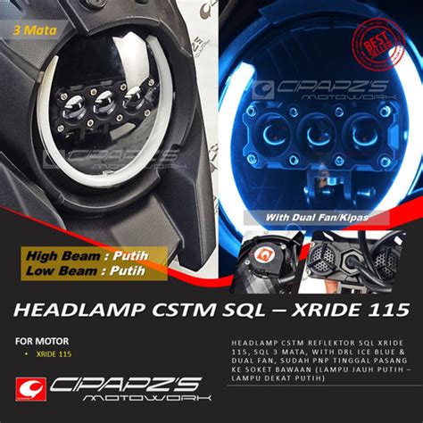 Jual Lampu Depan Xride Cstm Sql Mata Putih Putih Kota Bandung