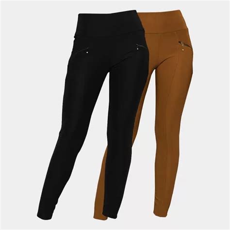 Kit Cal A Legging Feminina Leg Montaria Gorgurinho Bolso Frete Gr Tis