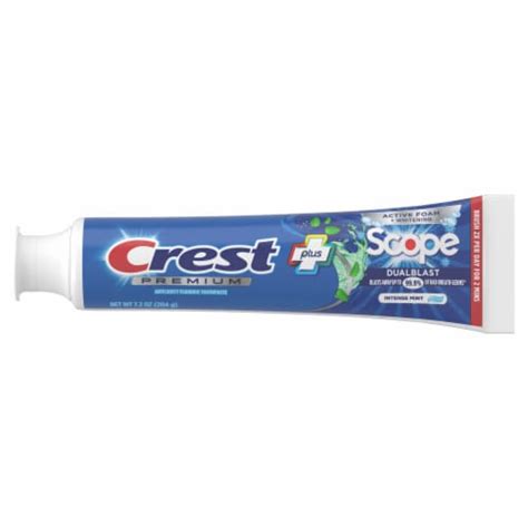 Crest Intense Mint Flavor Premium Plus Scope Dual Blast Toothpaste 7 2